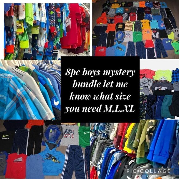 8pc Youth Boys mystery bundle size 10-16 - Picture 1 of 4